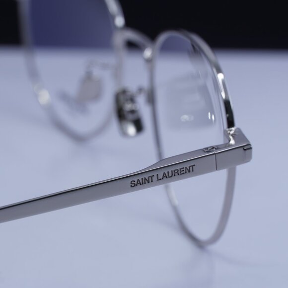 Saint Laurent SL532 005 Round Eyeglasses 53mm – Silver - Picture 4 of 10